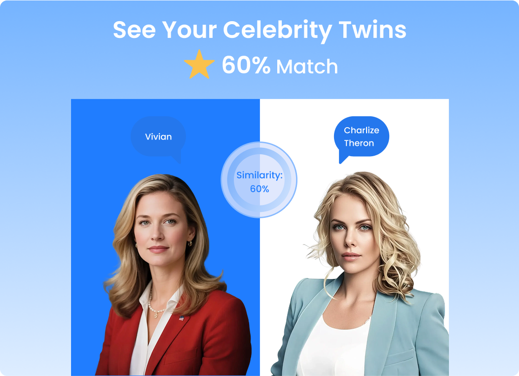 AI celebrity look-alike finder showing accurate matches
