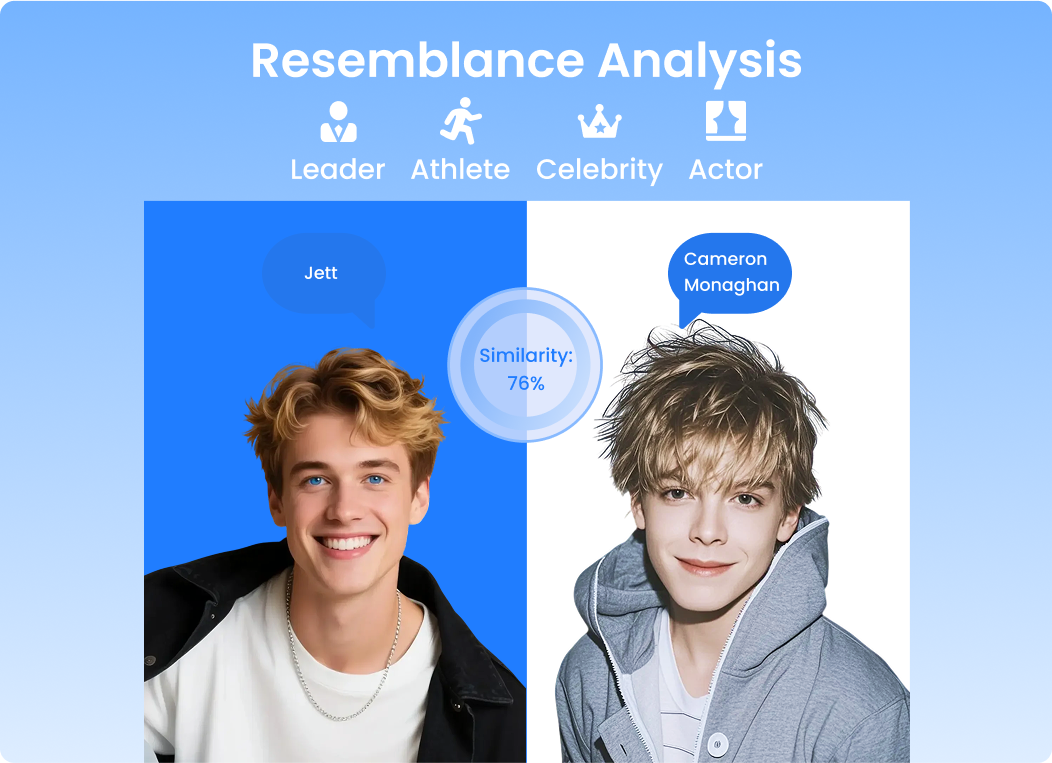 Multiple celebrity matches displayed instantly